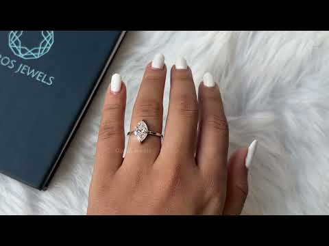 [Youtube Video of Marquise Cut Solitaire Engagement RIng]-[Ouros Jewels]