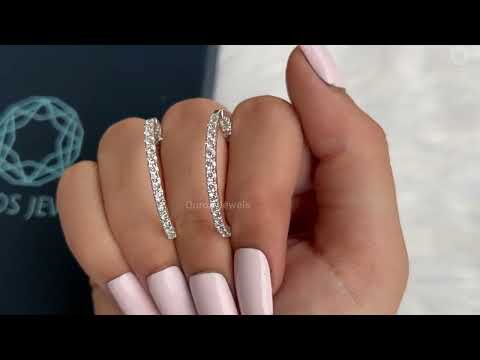 [Youtube Video of Round Diamond Inside Out Hoop Earrings]-[Ouros Jewels]