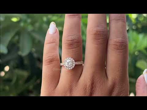 [Youtube Video of Round Diamond Halo Ring]-[Ouros Jewels]