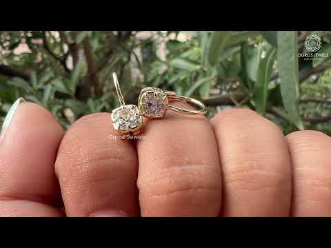 [Youtube Video of Old Mine Cushion Diamond Earrings]-[Ouros Jewels]