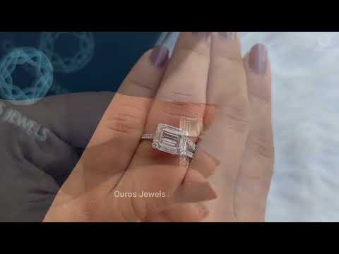 [Youtube Video of Baguette and Round Cut Lab Diamond Ring]-[Ouros Jewels]