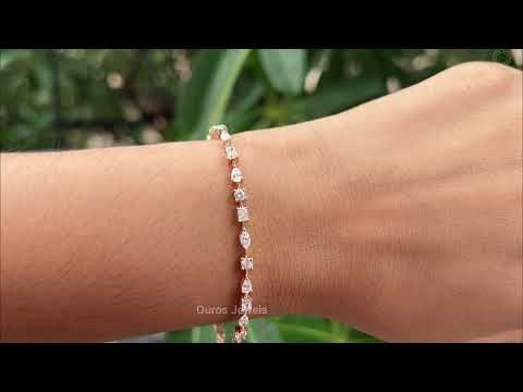 [Youtube Video of Multi Shape Diamond Tennis Bracelet]-[Ouros Jewels]