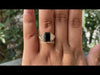 [Black Emerald Cut Lab Grown Diamond Ring]-[Ouros Jewels]