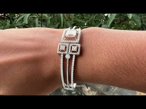 [Youtube Video of Emerald and Princess Diamond Bangle]-[Ouros Jewels]