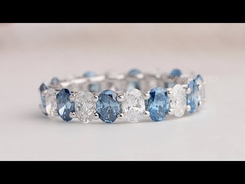 [Youtube Video of Oval Diamond Wedding Band for Women]-[Ouros Jewels]