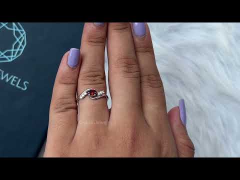 [Youtube Video of Oval Red Diamond Bypass Ring]-[Ouros Jewels]