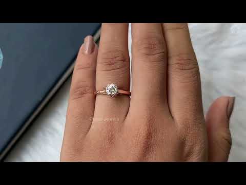 [Youtube Video of Old European Round Cut Lab grown Diamond Solitaire Ring]-[Ouros Jewels]