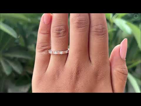 [Youtube View Of Orange Round Cut Eternity Wedding Band]-[Ouros Jewels]