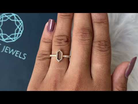 [Youtube Video of Hexagone Long Portrait Cut Solitaire Ring]-[Ouros Jewels]