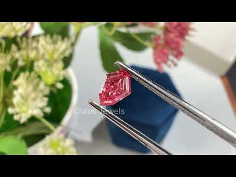 [Youtube Video of Pink Shield Cut Lab Diamond]-[Ouros Jewels]