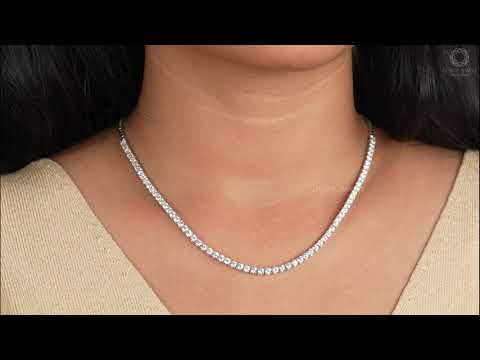 [Youtube Video of Round Cut Lab Diamond Necklace]-[Ouros Jewels]