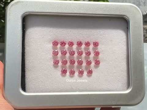 [Youtube View Of Pink Round Cut Lab Grown Diamond]-[Ouros Jewels]