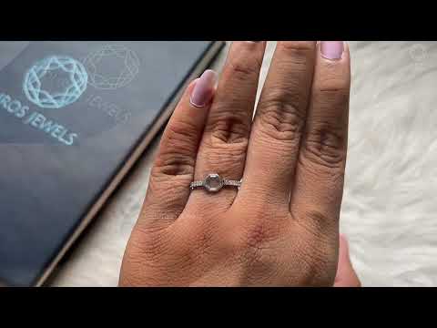 Youtube video of Octagon Portrait Cut Solitaire Accent Diamond Ring