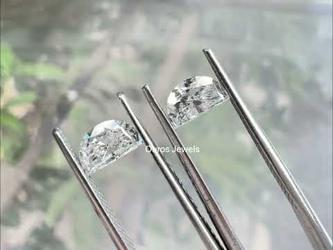 [Video of Half moon cut lab diamond]-[Ouros Jewels]
