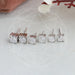 [upper view of princess cut lab grown diamond earrings]-[Ouros Jewels]