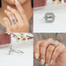 [Collage of Princess Cut Double Halo Semi Mount Ring]-[Ouros Jewels]