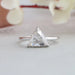 [Front View of Trillion Cut Diamond Engagement Ring]-[Ouros Jewels]