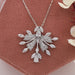 Pear and marquise cut lab grown diamond pendant in white gold