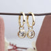 Round Diamond Bezel Set Hoop Earrings