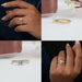 [Four Different Picture of Lab Grown Diamond Round cut Ring]-[Ouros Jewels]