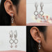[Collage of Round Cut Drop Earrings]-[Ouros Jewels]
