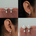 [Collage of Round Cut Halo Drop Earrings]-[Ouros Jewels]