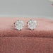 [Front View of Round Cluster Studs Earrings]-[Ourso Jewels]