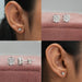 [Collage of Round Cluster Lab Grown Diamond Stud Earrings]-[Ouros Jewels]