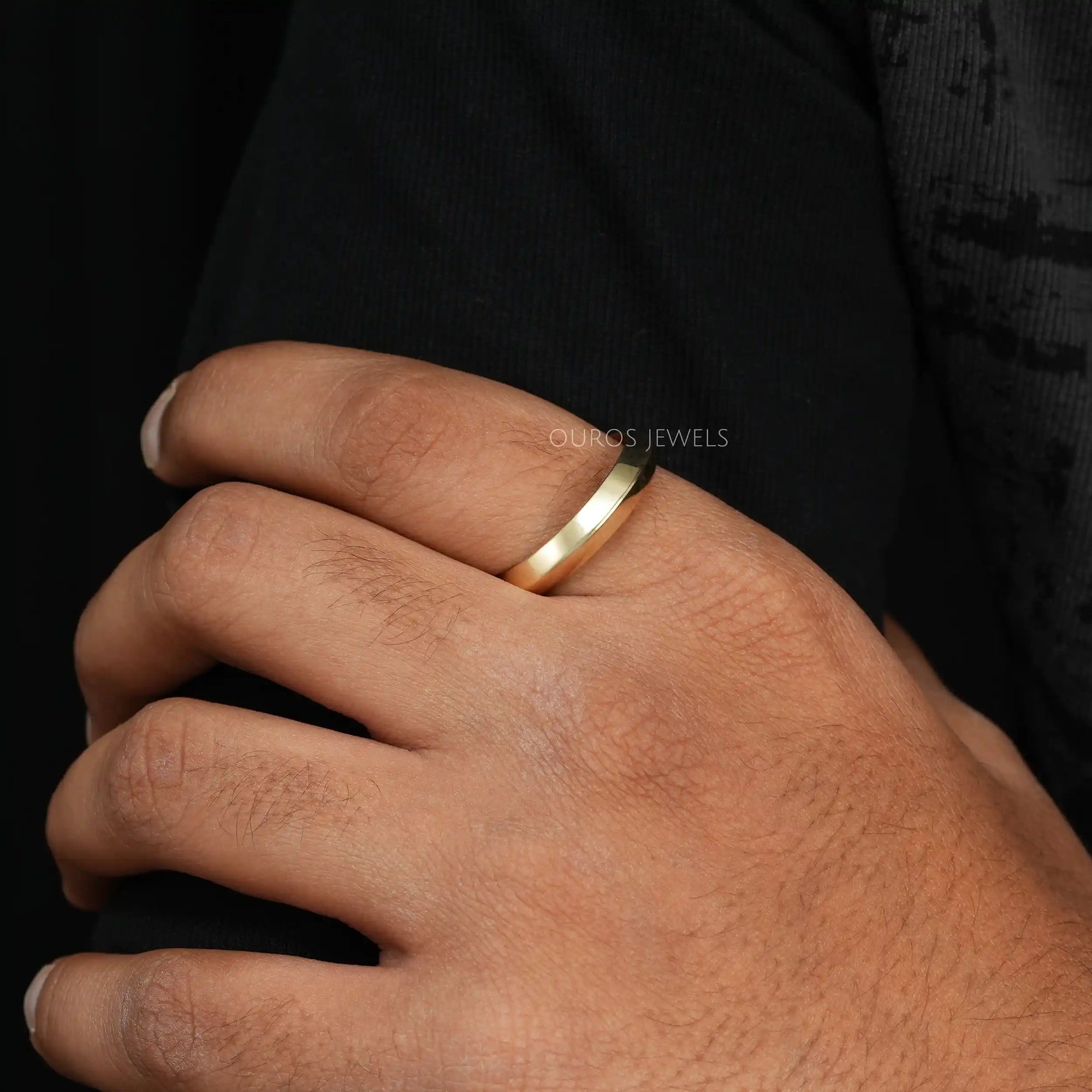 Round Cut Lab Grown Hidden Diamond Men's Ring