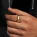 [A Men Wearing a Round Plain Ring]-[Ouros Jewels]
