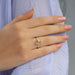 [A Women wearing Semi Mount Round Cut Ring]-[Ouros Jewels]