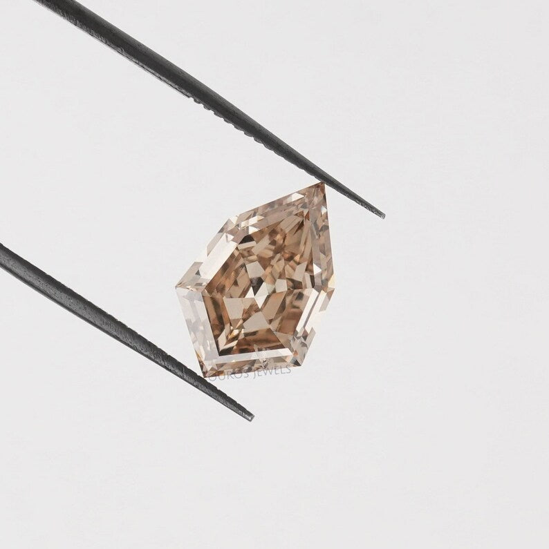 Step Cut Pear Champagne Loose Diamond — Ouros Jewels