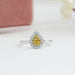 [Pear Shape Round Halo Diamond Ring]-[Ouros Jewels]