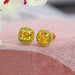 [Beautiful Cushion Diamond Stud Engagement Earrings]-[Ouros Jewels]
