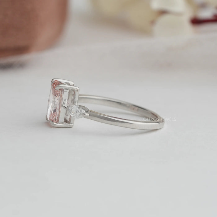 [Radiant Cut 3 Stone Diamond Engagement Ring]-[Ouros Jewels]