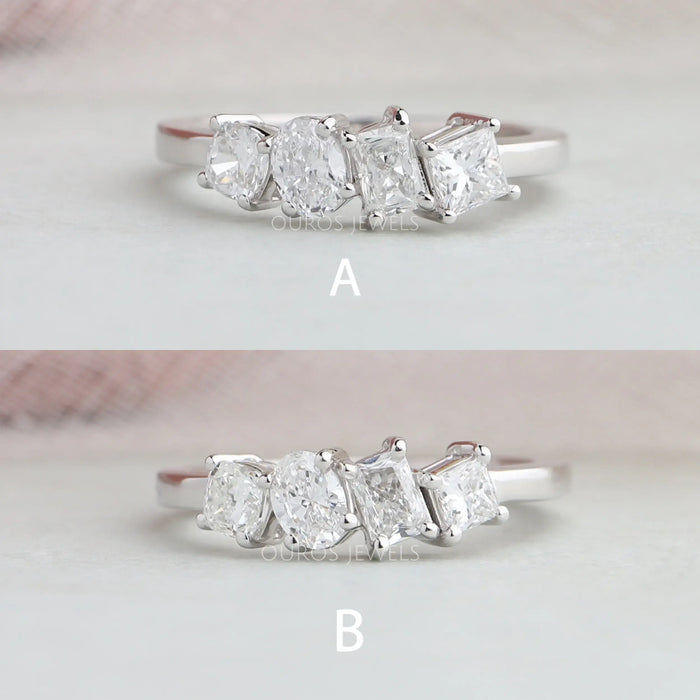 3-Stone Halo Diamond Engagement Ring in 14K White Gold (3/4 cttw) -  DiamondStuds.com