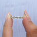 Emerald cut lab diamond wedding ring in VVS clarity and white gold
