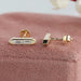 14k yellow gold screw back diamond stud earrings with eco-friendly diamonds