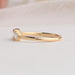 14k yellow gold band of antique baguette cut lab diamond engagement ring