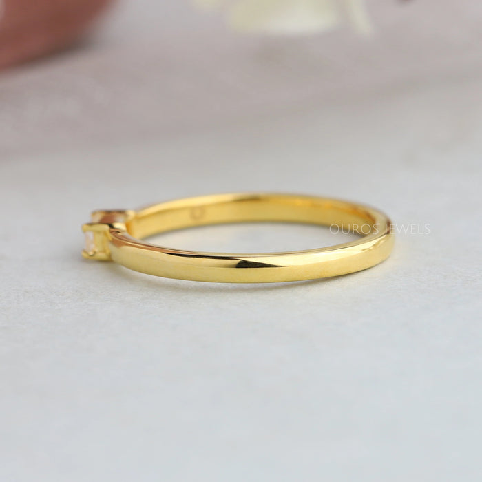 [Yellow Gold Baguette Diamond Ring]-[Ouros Jewels]