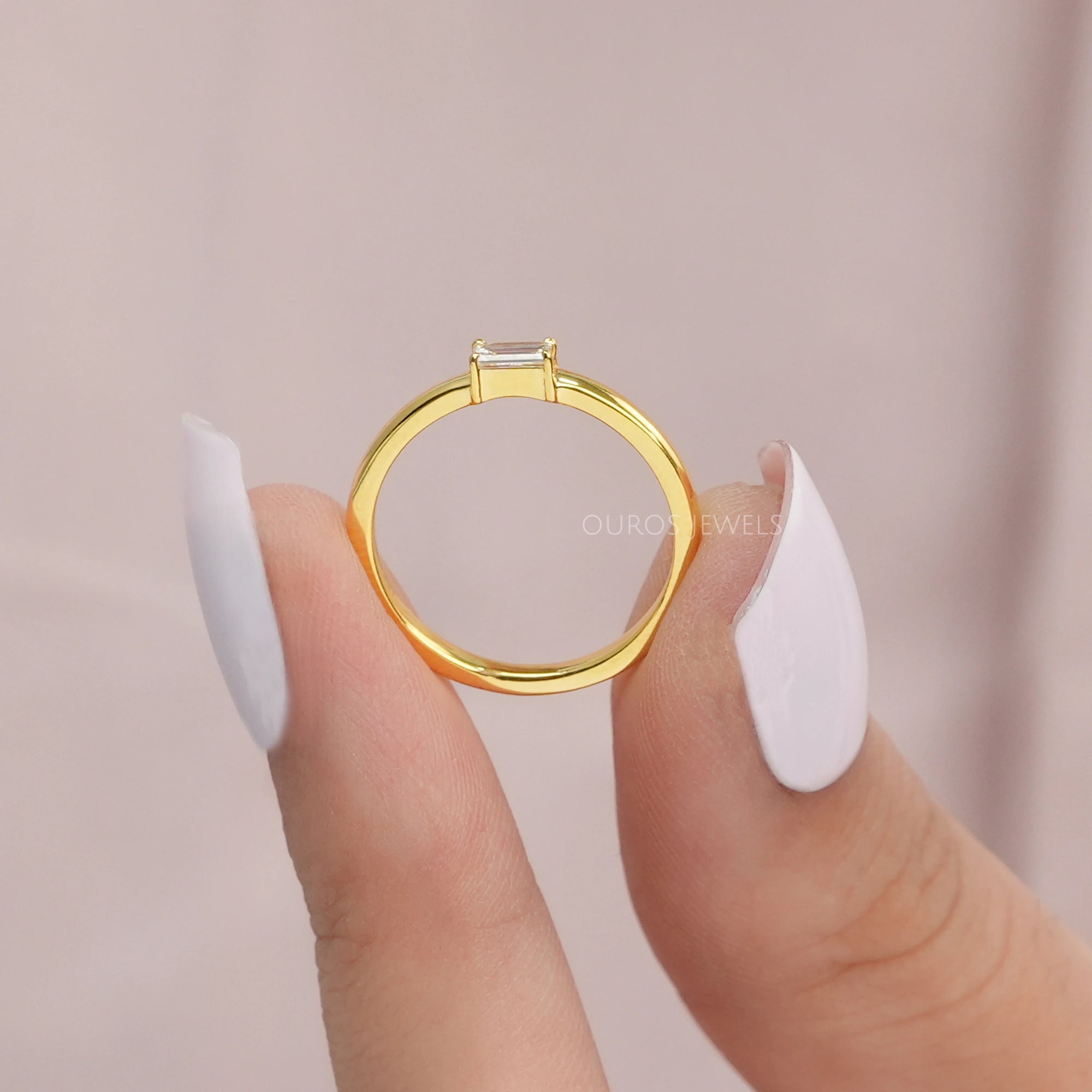 Baguette Cut Solitaire Ring