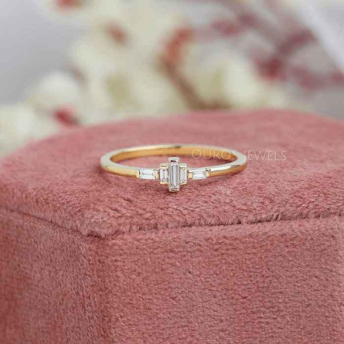 Baguette Diamond Dainty Ring