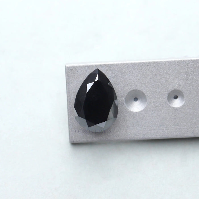 4.43 Carat Black Pear Cut Lab Diamond