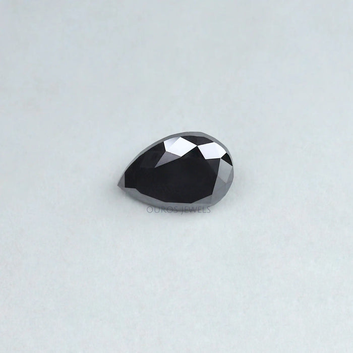 4.43 Carat Pear Shape Black Loose Lab Grown Diamond