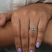 [5 Stone Emerald Cut Wedding Ring]-[Ouros Jewels]