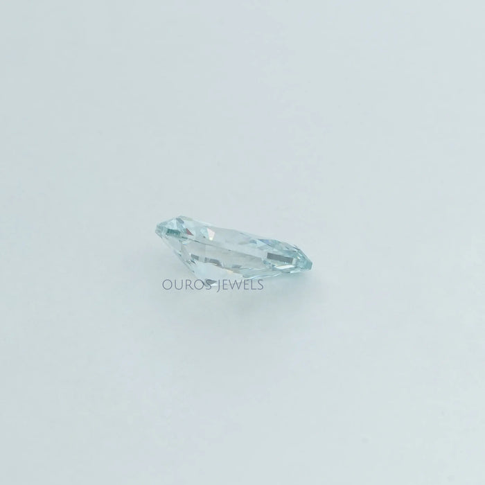 [Back Side View Of Brilliant Pear Cut Lab Diamond]-[Ouros Jewels]