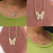 [Yellow Gold Butterfly Diamond Necklace]-[Ouros Jewels]