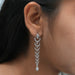 [A Women wearing Chandelier Tassel Earrings]-[Ouros Jewels]