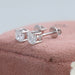 Cushion cut diamond solitaire stud earrings with screw back setting and VS clarity diamond
