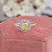 Exquisite Cushion Cut Double Halo Accent Stone Engagement Ring Made With White Gold